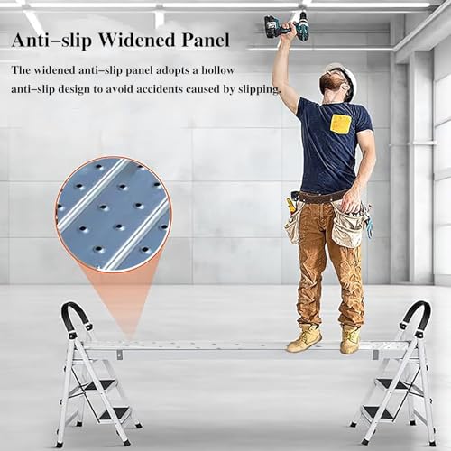 Andamio para mantenimiento del hogar con tablas extensibles para pintar techos 4