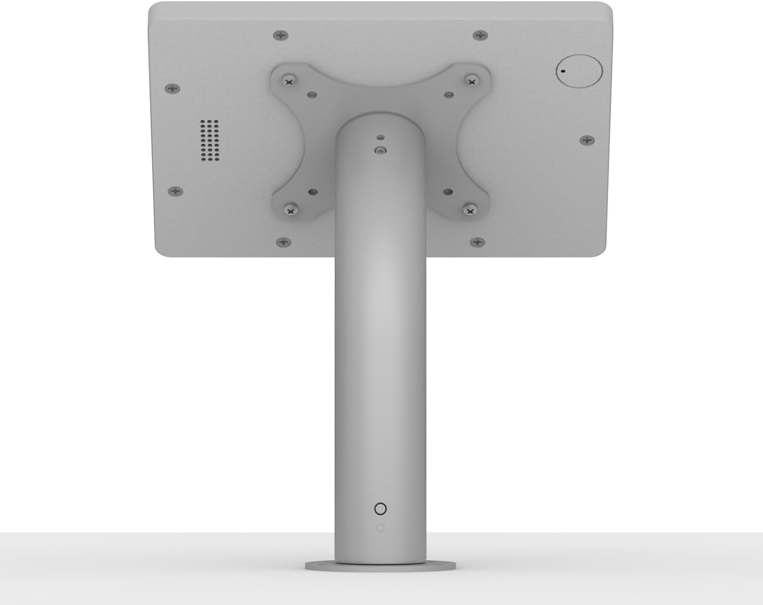VidaMount Light Grey Covered Home Button Enclosure and Fixed Surface Wall/Table Mount [Bundle] Compatible with iPad mini 1/2/3
