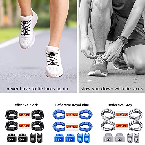 Image of UpUGo Elastic Shoe Laces, No Tie Shoe Laces Tieless for Kids, Adults, Elderly, One Size Fit All