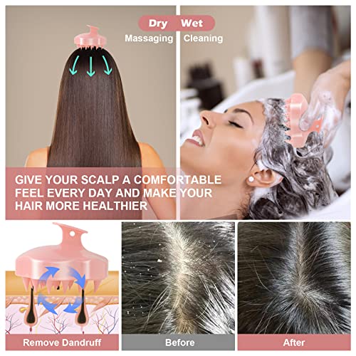 URTHEONE-Hair-Scalp-Massager-Shampoo-BrushSoft-Silicone-Hair-Brush-for-Wet-Dry-Oily-Curly-Straight-Thick-Thin-Rough-Long-Short-Natural-Men-Women-Kids-Pets-Hair-Care-ToolsSalmon-Pink