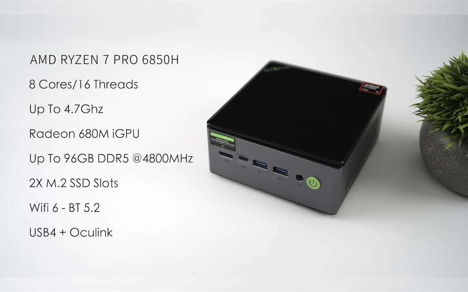 Amazon.com: GMKtec Mini PC Gaming, M7 AMD Ryzen 7 PRO 6850H (8C