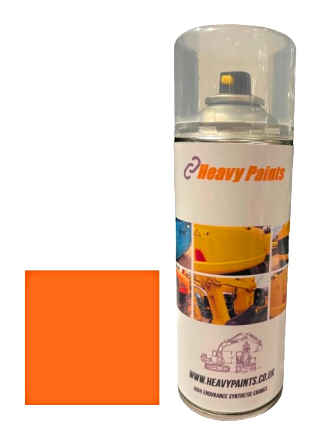Heavy Paints Orange Compatible With Doosan Forklift Synthetic Enamel Paint 400Ml Aerosol