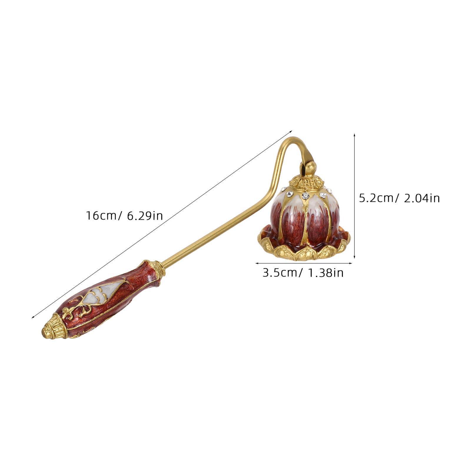 Ciieeo Kerzenlöscher Lotusform Retro-Design Metalldocht für Sicheres Löschen Langer Griff Rauchreduzierung Dochtschneider Wohnaccessoire Kerzenzubehör