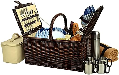 Picnic At Ascot Huntsman English-Style Willow Picnic Basket - View #3