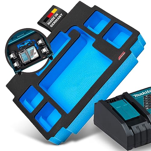 Aptex - Espuma para cargador Makita DC18RC + 4 baterías para MakPac tamaño 2-3