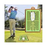 Golf Training Mat, Swing Detection Batting, Premium Golf Impact Mat, Path Feedback Golf Practice Mat