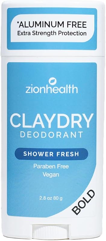 Adama Minerals Zion Health Bold ClayDry Desodorante Shower Fresh, 80 g