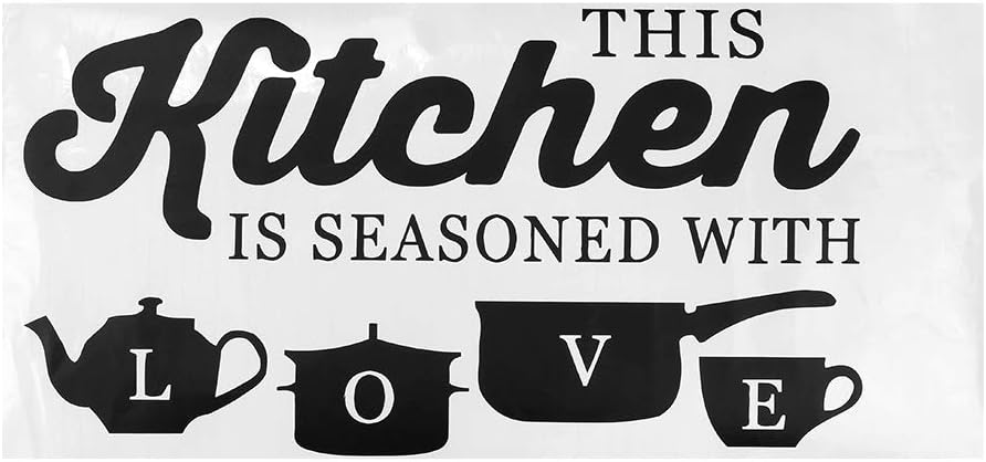 Removable Adhesive Wall Sticker,Wall Stickers & Murals Home Decoration Accents,for Kitchen Living Room(Size 60x28.5cm / 23.6x11.2in)