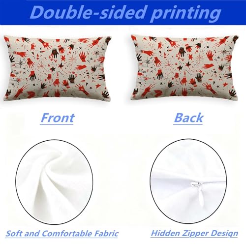Housse de coussin crème 40x80cm velours rectangulaire deco salon