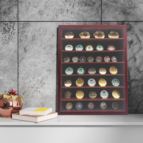 Image of GMFrames 16x20 Wooden Shadow Box Frame with Removable Shelves Deep Display Case for Military Medals Keepsakes Cherry