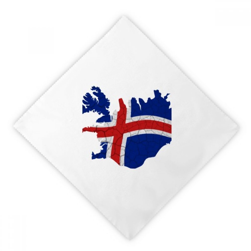 Serviettes en tissu motif Islande lot de 2, idée cadeau originale pour pendaison de crémaillère