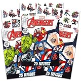 Marvel Avengers Tattoos Party Favors Bundle - 75 Avengers Temporary Tattoos for Kids Boys Girls | Avengers Party Supplies (MADE IN USA)