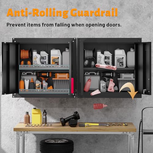 Garage-Wall-CabinetsLocking-Metal-Wall-Cabinets-for-Garage-Wall-Mounted-Garage-Cabinets-with-Adjustable-Shelf-Anti-Fall-RailsGarage-Wall-Tool-Cabinet-for-GarageBasement