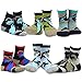 TeeHee Little Boys and Toddler Cotton Crew Socks 12 Pair Gift Box (3-5 Years, Bold Lined Sport & Camo)