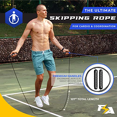 Speed & Agility Training Set (Blue &Yellow) - Agility Kit w/ Football Ladders,Cones Hurdle Set, Parachute for Speed Training, Workout Ladder Rope &Carry Bag – Kids, Adults Agility Training Equipment