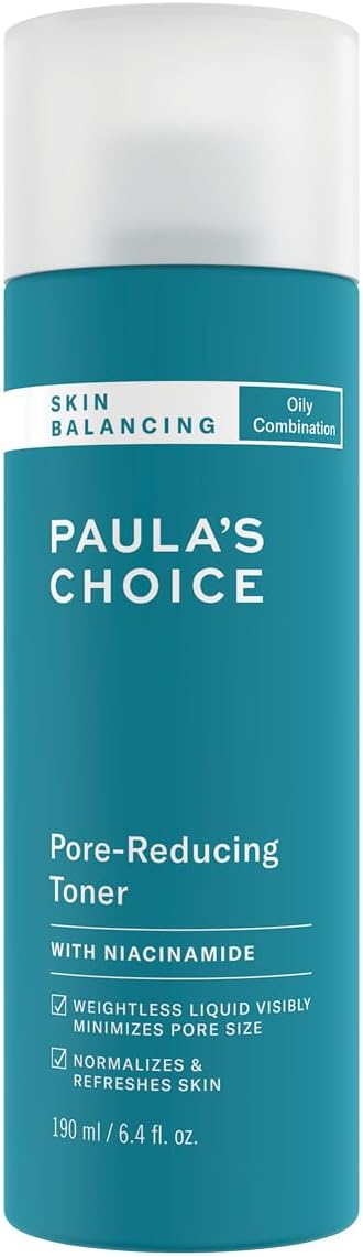 Skin Balancing Pore Reducing, Hydrating Toner - Refines Enlarged Pores & Tackles Blackheads - with Niacinamide & Adenosine - Combination to Oily Skin - 190 ml