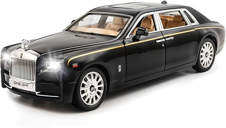Image of Rolls-Royce Phantom Die-Cast Model Car | 1:32 Scale Luxury Collector's Item | Opening Doors & Boot | Pull-Back Function | LED Lights | Premium Alloy Metal Construction