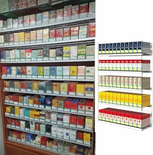 Présentoir acrylique pour cigarettes transparent de haute qualité avec poussoir intégré