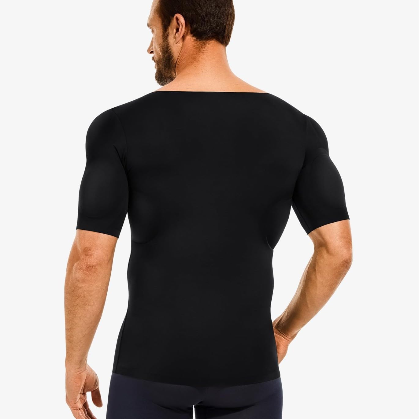 MEIION lunovia Gepolstertes Muskelhemd für Männer - Shaper Muscle Chest | Gepolstertes Muskelhemd für Männer Shaper Muscle Chest T-Shirt - Kurzarm T-Shirt für Halloween Bodybuilding