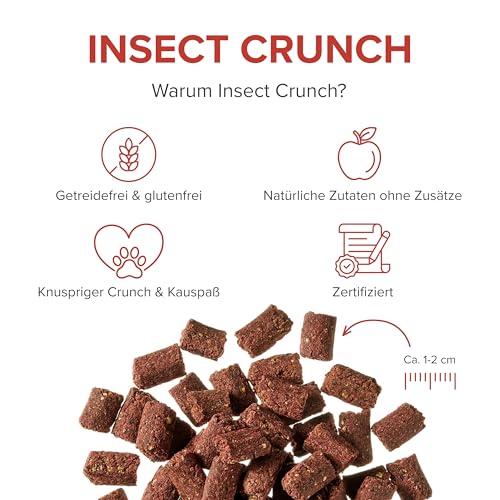 Insect Crunch – Hundeleckerlis mit Insektenprotein & Gemüse – Nachhaltige, getreidefreie Snacks ohne künstliche Zusätze – 200 g