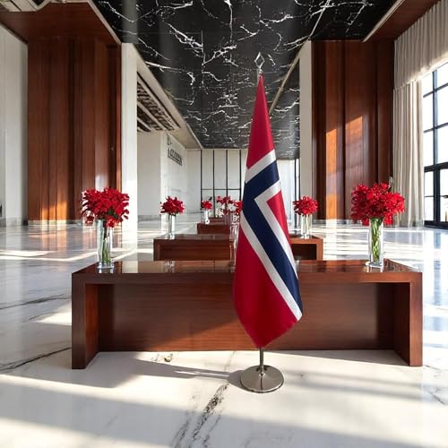 Drapeau norvégien sur pied pour décoration intérieure et réception - 7