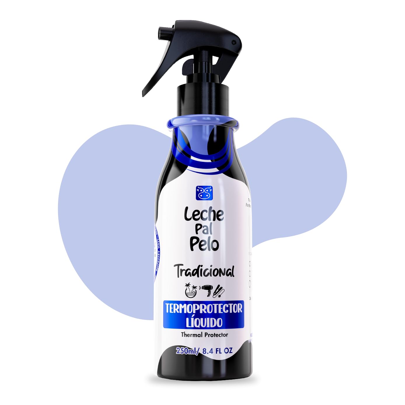 Leche Pal Pelo Traditional - Thermal Protector Spray - Lightweight Heat Shield for UV Rays, Dry Air - 8.4 oz
