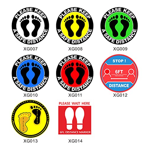Cabilock 5 vellen preventie stickers decor houden afstand sticker zelfklevende ronde sticker voor school winkelcentrum… - Image 5