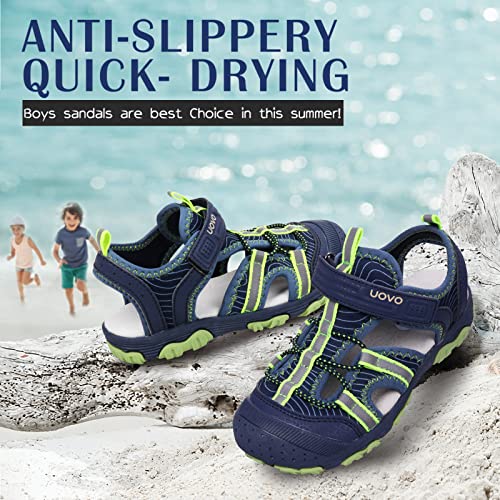 Image of UOVO Boys Sandals Kids Sandals Hiking Athletic Closed-Toe Beach Summer Sandals for Boys Quick-Drying