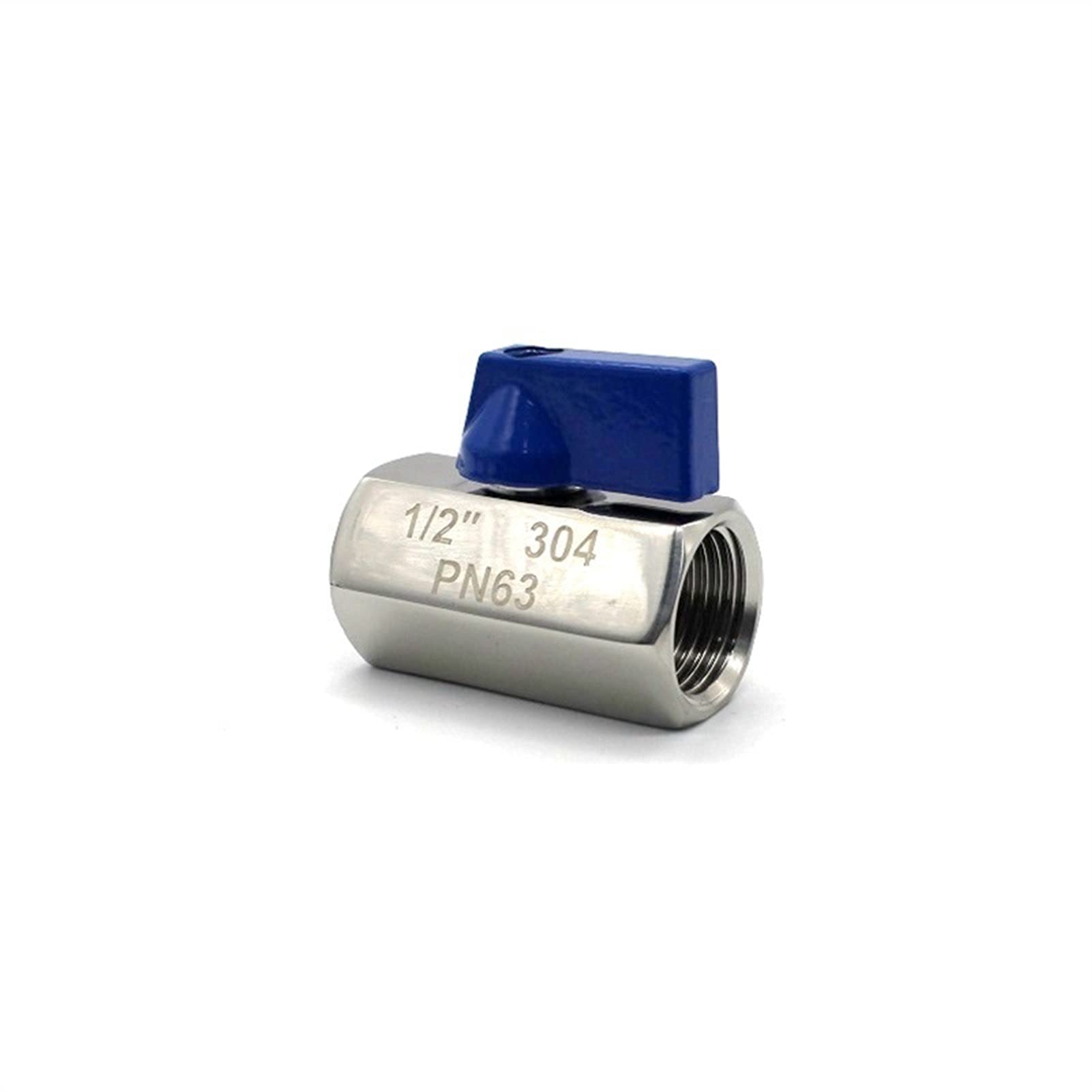 Válvula de bola mini de 1/8 pulgada en acero inoxidable 304 con rosca hembra para agua y gas