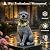 Nacome Solar Dog Garden Statue: Weather Resistant Durable Resin Sculptures with Auto Lighting - Outdoor Lawn Porch Patio Yard Art Decor - Gifts for Mom Grandma Dog Lovers(Grey)