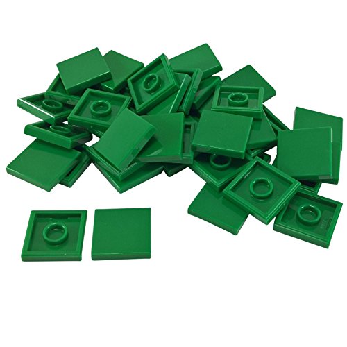 LEGO CITY - 40 GRÜNE FLIESEN MIT 2x2 NOPPEN KACHELN GLATTE PLATTEN - 3068