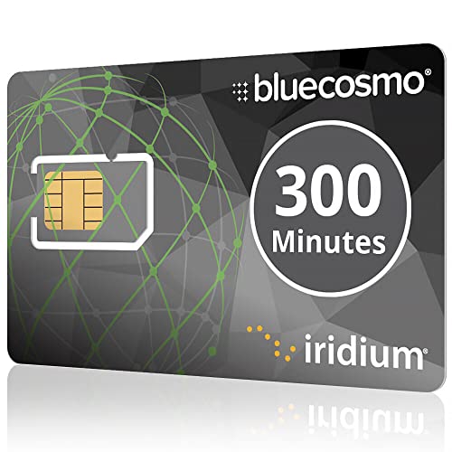 Image of BlueCosmo Iridium 300 Min Prepaid Global SIM Card - Satellite Phone Airtime - 1 Year Expiry - No Activation Fee - No Monthly Fee - No Rollover - Easy 24 /7 Online Activation