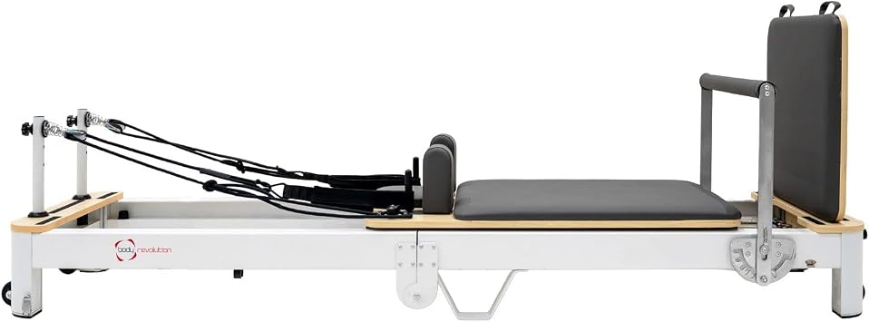 Pilates Reformer Machine Frame Multifunctional Portable Folding Bed Adjustable Resistance Home Gym Studio Equipment Compact Foldable Fitness Trampoline Jump Board Accessories Storage Bag