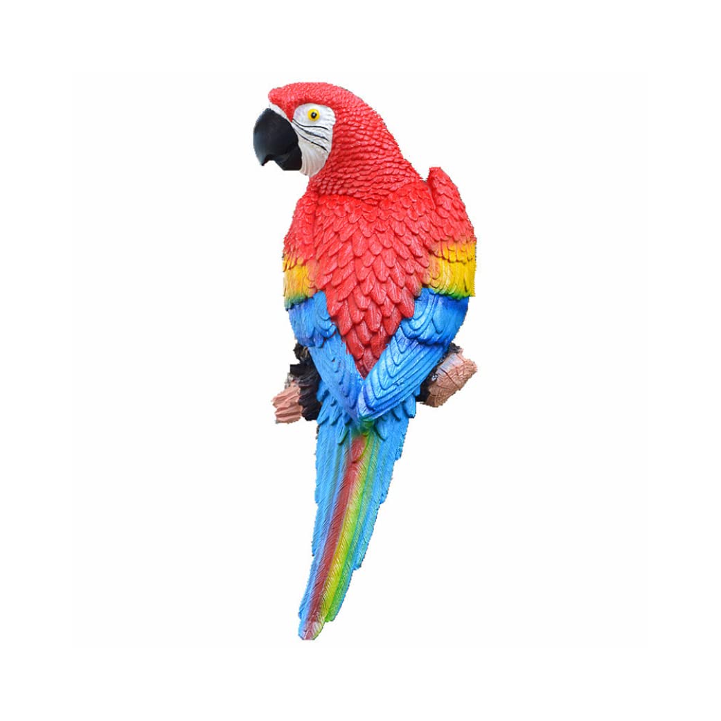 Figurine de perroquet en résine durable pour arbre de jardin et patio résistant aux UV
