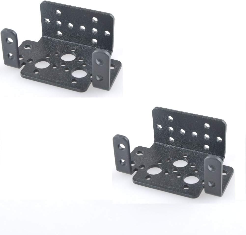 DollaTek 2Pcs Aluminum Multifunction Servo Bracket Steering Head Robot Manipulator for MG995 MG996R S3003