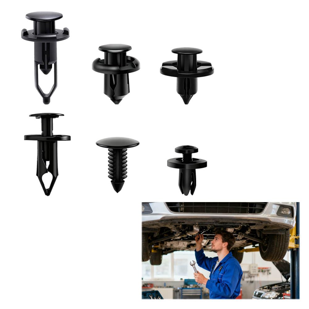 200PCS Car Retainer Kit, Automotive Push Pins, Fender Bumper Buckle, Plastic Expansion Screw, Suitable for Various Types of Automobiles