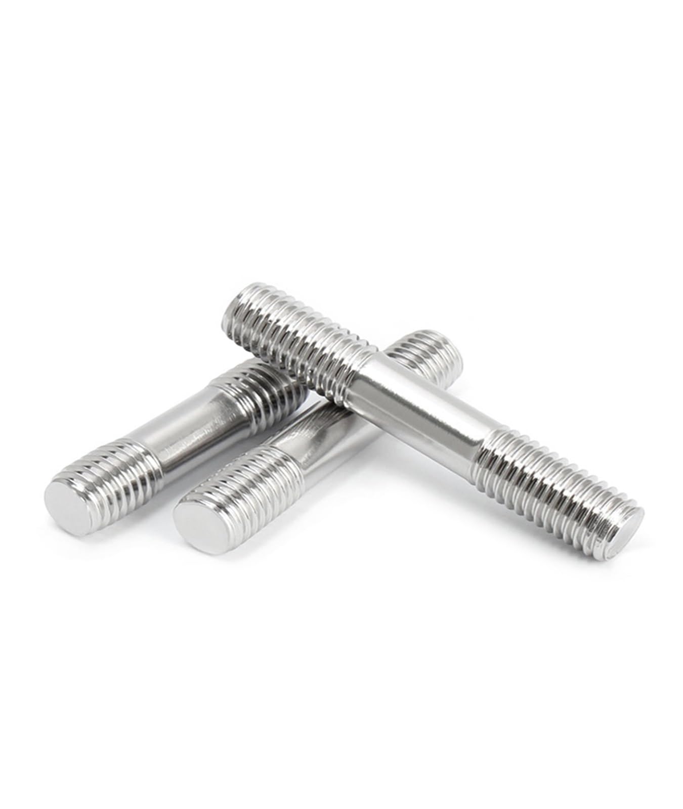 Gewindestange Edelstahl-Doppelkopfschraube mit verlängerter Gewindestange gleicher Länge(M5-5pcs,100mm)