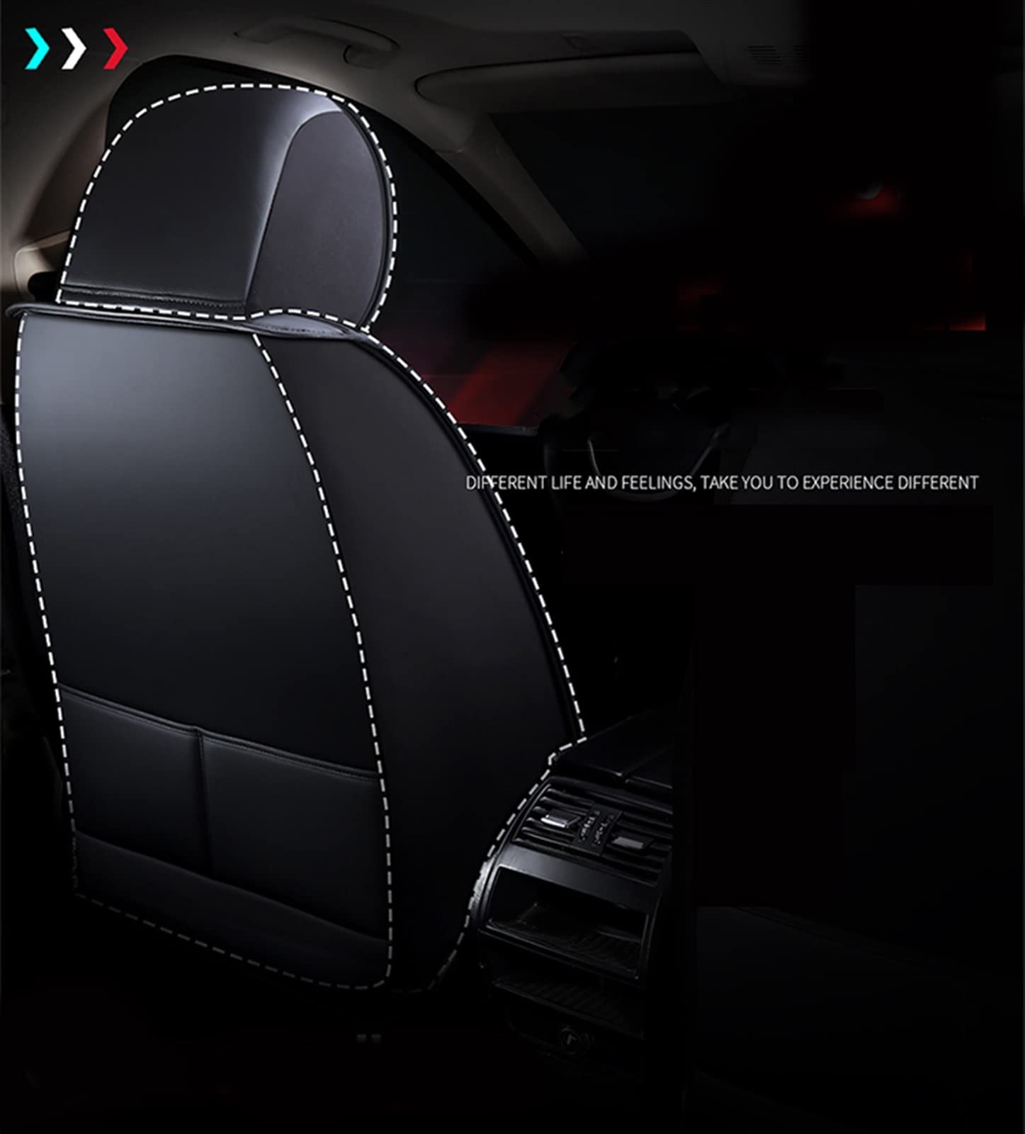 WILSEM Housse De Siège De Voiture Housse De Siège Avant Intérieur De Voiture Housses De Siège De Protection Imperméables pour Nissan pour March Coussins Siège (Color : D)