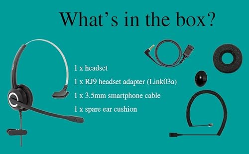 Daily Headset 827030QD901RJA Phone Headset Hd Voice Compatible Avaya Allworx Altigen Digium Ipitomy Toshiba Telephones thumb #1