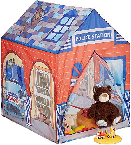 Toyshine Police Station Kids Tent House Play Tent for Girls&Boys Playhouse,Multicolor, Tent House Theme