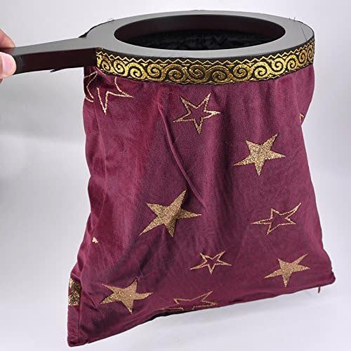 MOMOMAGE Deluxe Change Bag Repeat Zipper(Large, Stars, Double Layer) Magic Tricks Stage Gimmick Illusion Comedy Appearing Product Bag Magic