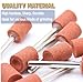 Sanding Bits for Dremel Rotary Tool, 42Pcs Grinding Stone Sanding Drill Bits with 1/8 inch Shank, Aluminium Oxide Sanding Accessories for Metal Rust Removal, Polishing, Smoothing, Sharpening
