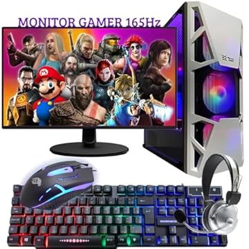 PC Gamer Completo DreamComputers Intel Core i7, 16GB DDR3, SSD 480GB, Geforce RTX 3060 12GB, Monitor Gamer 24" 165Hz, Fonte 600W