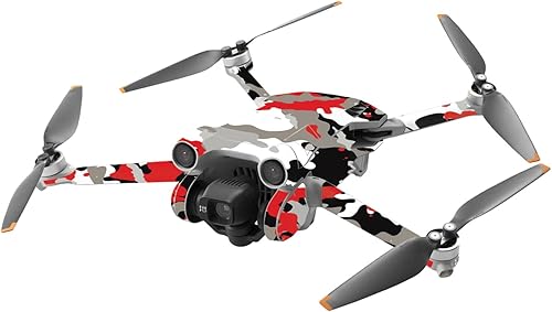 MightySkins Skin compatible con DJI Mini 3 Pro, color rojo camuflaje, protectora, duradera y única, fácil de aplicar, quitar y cambiar de estilos,