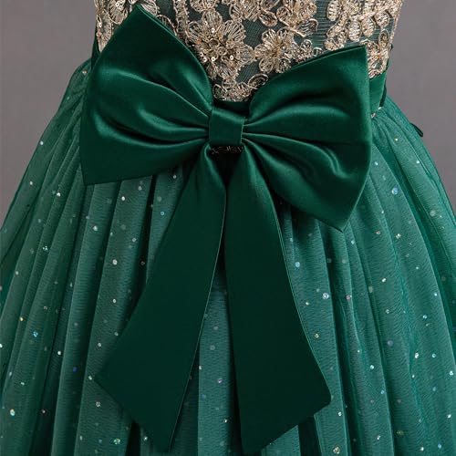 Image of TTYAOVO Girls Pageant Princess Flower Dress Kids Prom Puffy Ball Gowns