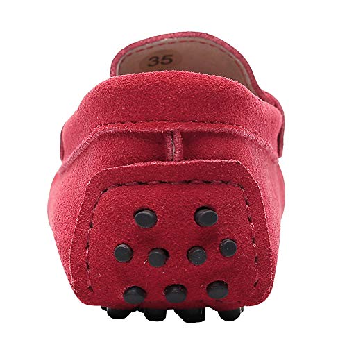 Image of ANUFER Women's Classic Suede Penny Loafers Comfort Handmade Slipper Moccasins