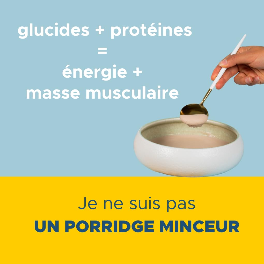 NUTRISENS - Porridge Protéiné - Saveur Biscuit - Sachets 50g | 27g de protéines / 100g - 12 vitamines et minéraux. Petit-déjeuner ou collation idéal pour sportifs, adultes et seniors.