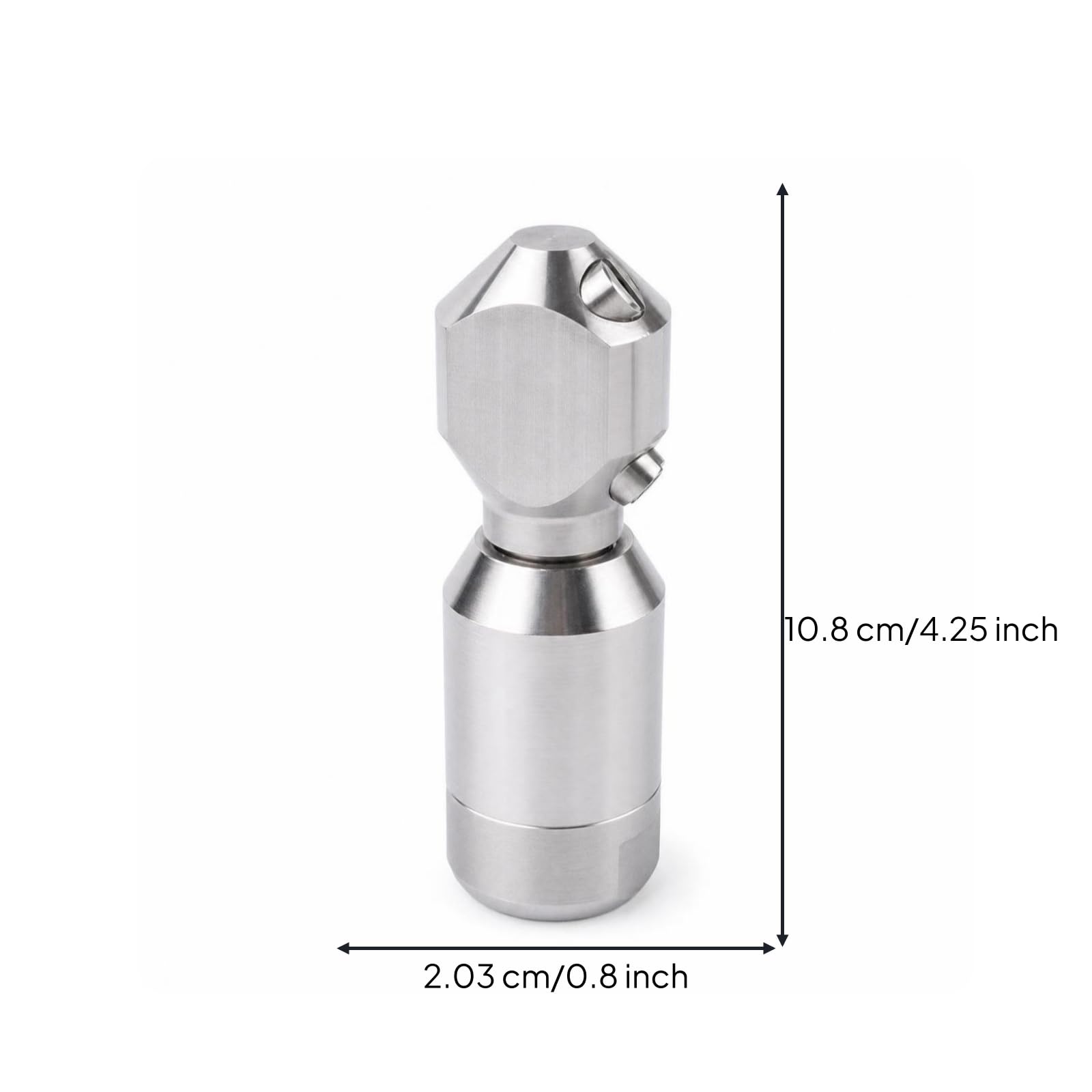360° drehbar Edelstahldüse mit Gewinde, style to 8, 1/2 Zoll