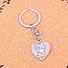 DdA8yonH Porte Clef,Accessoire de Porte-clés Bouddha Coeur Vintage en métal Couleur Argent et Porte-clés plaqués Chrome