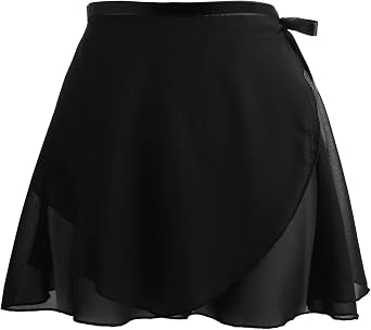 Yolev Womens Ballet Wrap Skirt Chiffon Dance Wrap Skirt with Adjustable Waist Tie Gymnastics Ballet Skirts for Women